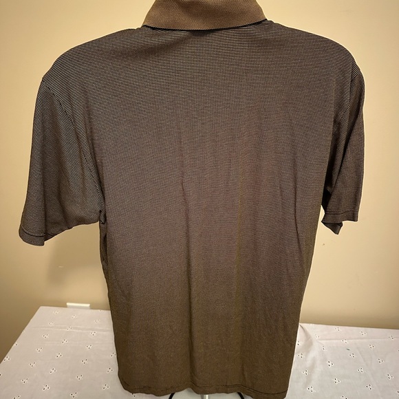 Open Championship Polo Large Brown With Carnoustie Embroidered Sleeve Logo - Picture 2 of 8